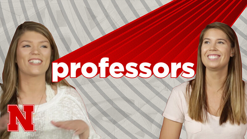 Two women discuss professors